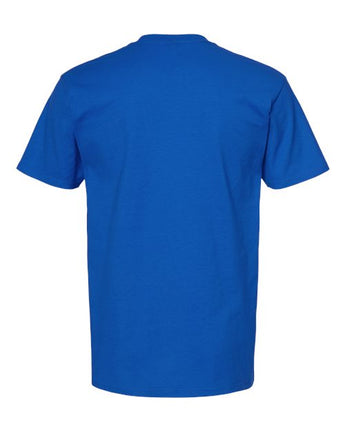 Pretreated Tultex 293 Unisex Heavyweight Jersey Pocket T-Shirt - Royal - Back