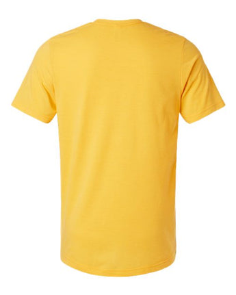 Pretreated Tultex 602CVC Unisex Combed CVC T-Shirt - Heather Gold - Back