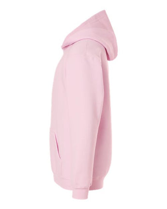 Pretreated Tultex 320Y Youth Hooded Sweatshirt - Light Pink - Side