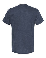 Pretreated Tultex 290 Unisex Heavyweight Jersey T-Shirt - Heather Denim - Back