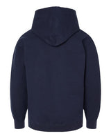 Pretreated Tultex 320Y Youth Hooded Sweatshirt - Navy - Back