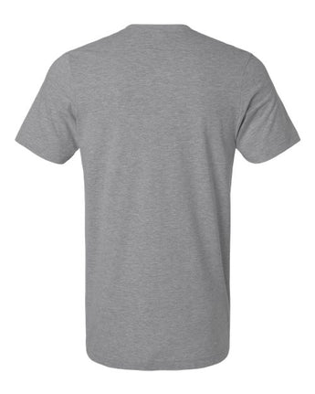 Pretreated Tultex 602CVC Unisex Combed CVC T-Shirt - Heather Grey - Back