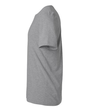 Pretreated Tultex 602CVC Unisex Combed CVC T-Shirt - Heather Grey - Side