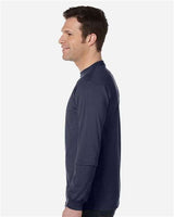 Pretreated econscious EC1500 Unisex Classic Long Sleeve T-Shirt - Pacific - On Model - Side