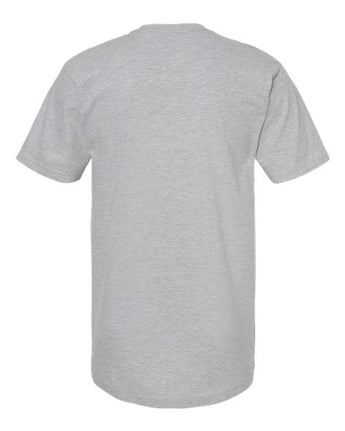 Pretreated Tultex 290 Unisex Heavyweight Jersey T-Shirt - Heather Grey - Back