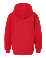 Pretreated Tultex 320Y Youth Hooded Sweatshirt - Red - Back