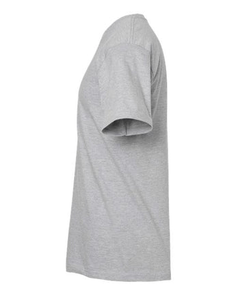 Pretreated Tultex 290 Unisex Heavyweight Jersey T-Shirt - Heather Grey - Side
