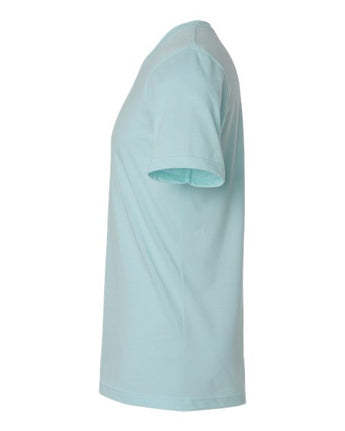 Pretreated Tultex 602CVC Unisex Combed CVC T-Shirt - Heather Ice Blue - Side