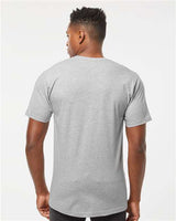 Pretreated Tultex 290 Unisex Heavyweight Jersey T-Shirt - Heather Grey - On Model - Back