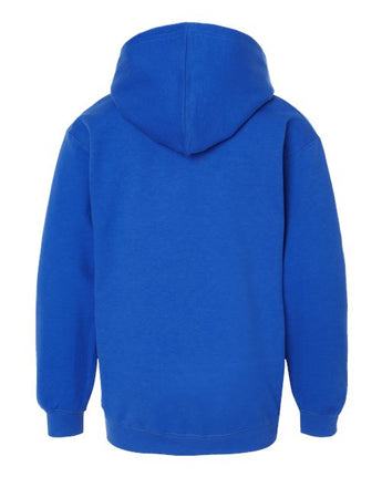Pretreated Tultex 320Y Youth Hooded Sweatshirt - Royal - Back