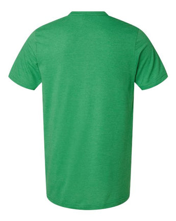 Pretreated Tultex 602CVC Unisex Combed CVC T-Shirt - Heather Kelly - Back