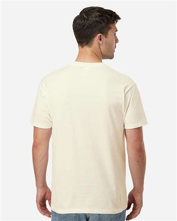 Pretreated Tultex 290 Unisex Heavyweight Jersey T-Shirt - Natural - On Model - Back
