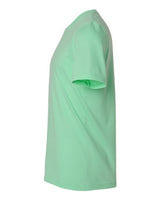 Pretreated Tultex 602CVC Unisex Combed CVC T-Shirt - Heather Light Mint - Side