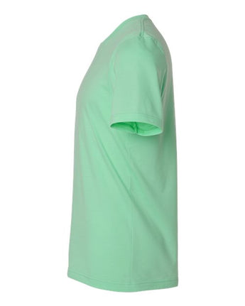 Pretreated Tultex 602CVC Unisex Combed CVC T-Shirt - Heather Light Mint - Side
