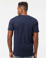 Pretreated Tultex 290 Unisex Heavyweight Jersey T-Shirt - Navy - On Model - Back