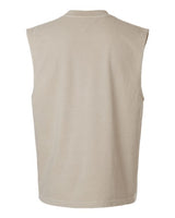 Pretreated American Apparel 207GD Unisex Heavyweight Cotton Garment-Dyed Boxy Muscle Tee - Faded Bone - Back