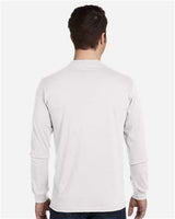 Pretreated econscious EC1500 Unisex Classic Long Sleeve T-Shirt - White - On Model - Back