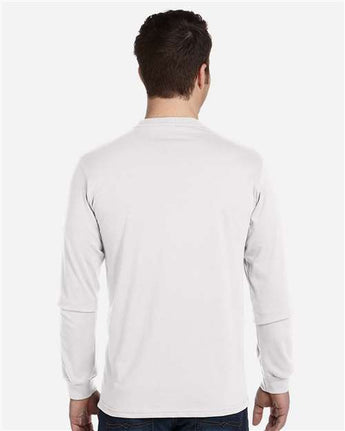 Pretreated econscious EC1500 Unisex Classic Long Sleeve T-Shirt - White - On Model - Back
