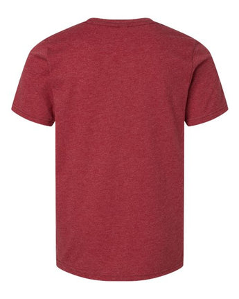 Pretreated Next Level 3312 Youth CVC Tee - Cardinal - Back