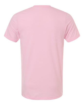 Pretreated Tultex 602CVC Unisex Combed CVC T-Shirt - Heather Light Pink - Back