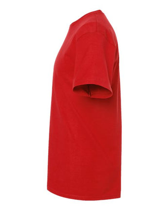 Pretreated Tultex 290 Unisex Heavyweight Jersey T-Shirt - Red - Side
