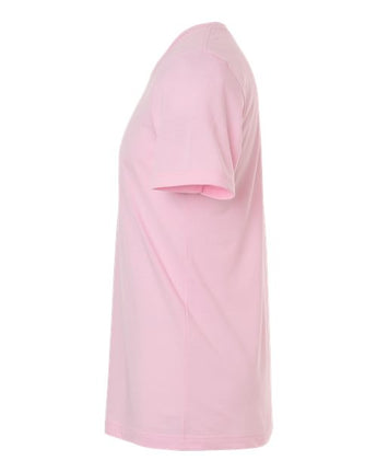 Pretreated Tultex 602CVC Unisex Combed CVC T-Shirt - Heather Light Pink - Side