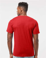 Pretreated Tultex 290 Unisex Heavyweight Jersey T-Shirt - Red - On Model - Back