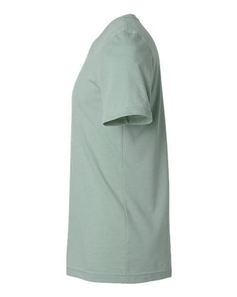Pretreated Tultex 602CVC Unisex Combed CVC T-Shirt - Heather Light Sage - Side