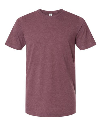 Pretreated Tultex 602CVC Unisex Combed CVC T-Shirt - Heather Maroon