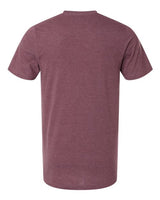 Pretreated Tultex 602CVC Unisex Combed CVC T-Shirt - Heather Maroon - Back