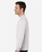 Pretreated econscious EC1500 Unisex Classic Long Sleeve T-Shirt - White - On Model - Side