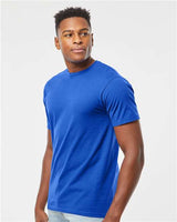 Pretreated Tultex 290 Unisex Heavyweight Jersey T-Shirt - Royal - On Model - Side