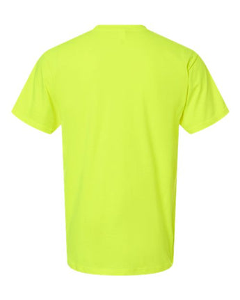 Pretreated Tultex 290 Unisex Heavyweight Jersey T-Shirt - Safety Green - Back