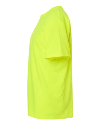 Pretreated Tultex 290 Unisex Heavyweight Jersey T-Shirt - Safety Green - Side