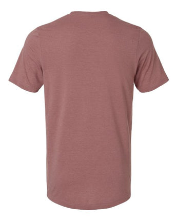 Pretreated Tultex 602CVC Unisex Combed CVC T-Shirt - Heather Mauve - Back