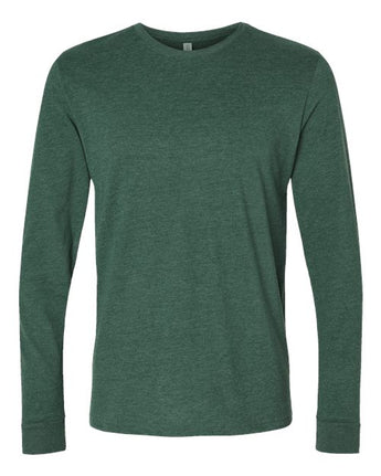 Pretreated Next Level 6411 Unisex Sueded Long Sleeve Tee - Heather Forest Green