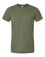 Pretreated Tultex 602CVC Unisex Combed CVC T-Shirt - Heather Military Green