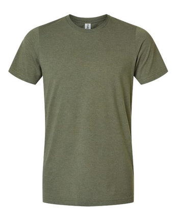 Pretreated Tultex 602CVC Unisex Combed CVC T-Shirt - Heather Military Green