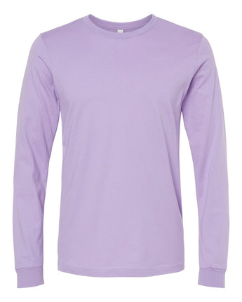 Pretreated BELLA+CANVAS 3501 Unisex Jersey Long Sleeve Tee - Dark Lavender