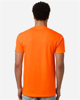 Pretreated Tultex 290 Unisex Heavyweight Jersey T-Shirt - Safety Orange - On Model - Back