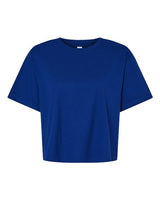 Pretreated American Apparel 102 Women's Fine Jersey Mid-Length Boxy Tee - Lapis
