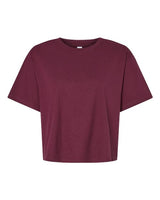 Pretreated American Apparel 102 Women's Fine Jersey Mid-Length Boxy Tee - Burgundy