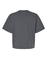Pretreated American Apparel 102 Women's Fine Jersey Mid-Length Boxy Tee - Asphalt - Back