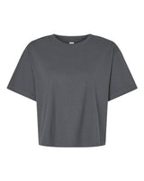 Pretreated American Apparel 102 Women's Fine Jersey Mid-Length Boxy Tee - Asphalt