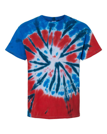 Pretreated Colortone 1000 Unisex Multi-Color Tie-Dyed T-Shirt - Independence