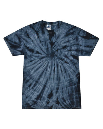 Pretreated Colortone 1000 Unisex Multi-Color Tie-Dyed T-Shirt - Spider Navy