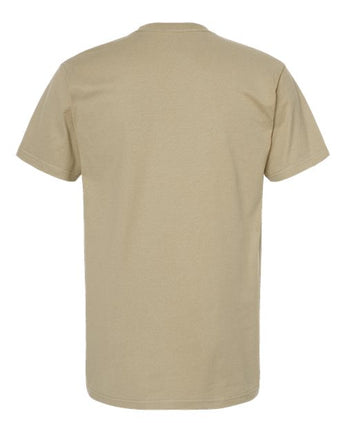 Pretreated Tultex 290 Unisex Heavyweight Jersey T-Shirt - Sand - Back