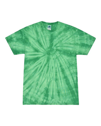 Pretreated Colortone 1000 Unisex Multi-Color Tie-Dyed T-Shirt - Spider Kelly