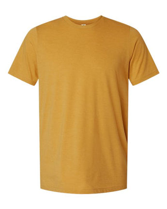 Pretreated Tultex 602CVC Unisex Combed CVC T-Shirt - Heather Mustard