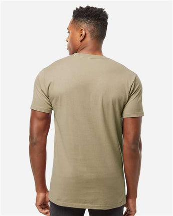 Pretreated Tultex 290 Unisex Heavyweight Jersey T-Shirt - Sand - On Model - Back